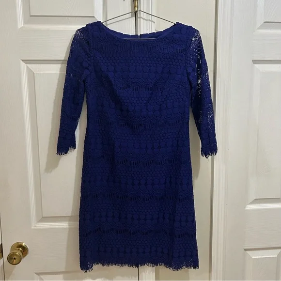 eliza j royal blue dress CATHLEEN Asymmetric Satin Fitted Gown